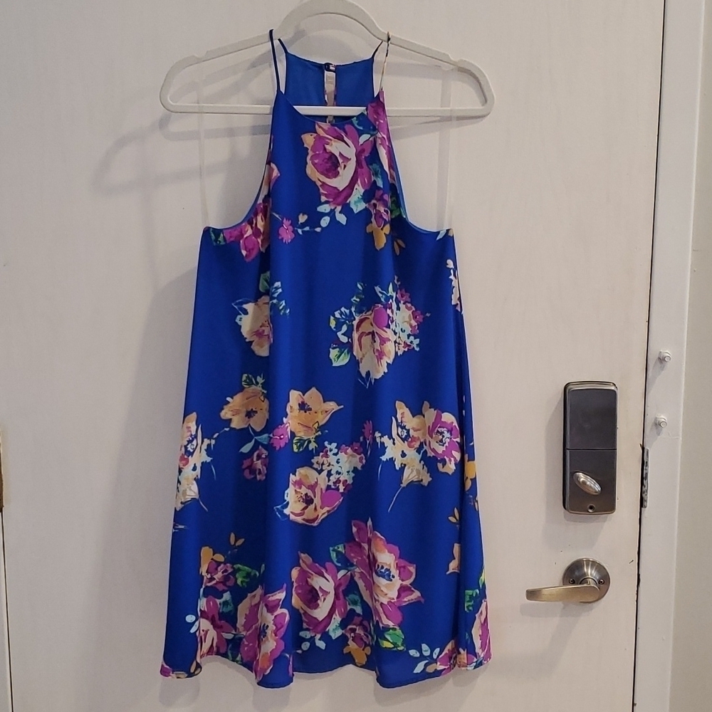 EVERLY Floral Halter Dress S